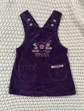 Vintage 90s Disney Baby Overall Jumper Dress Mickey Minnie Embroidered Size 2T