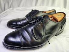 Allen Edmonds Fairgate Men 12.5 D Shoes Black Leather Lace Up Derby Cap Toe 1301