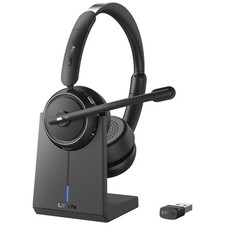 Wireless Headset with Mic for Work, Bluetooth Headset with Microphone Noise ...