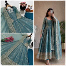 New Pakistani Party Wear Designer Sharara plazzo Salwar Kameez Indian dress Suit