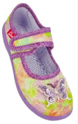 Beck 3084 Farfalla Schmetterling Hausschuhe Kindergarten Mädchen Kinder 23-35