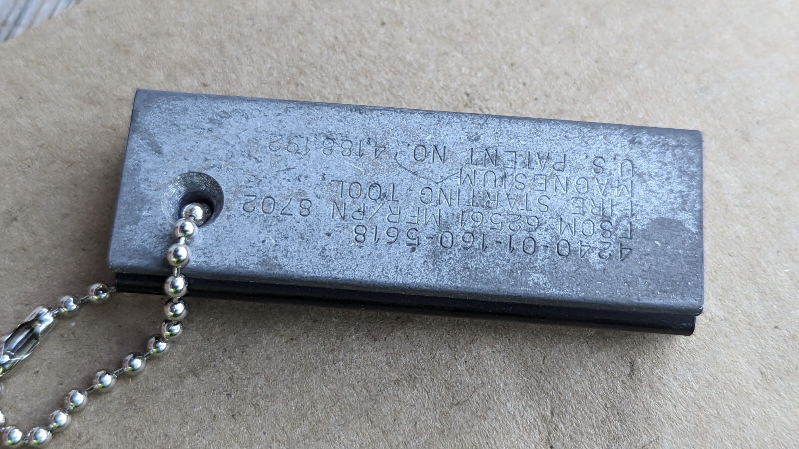 1 VINTAGE US Military Magnesium Fire Starter UNUSED PREOWNED NSN 1680