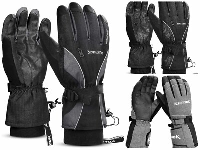 Waterproof Ski Gloves 3M Thinsulate Winter Warm Outdoor Sports for  Snowboarding UK