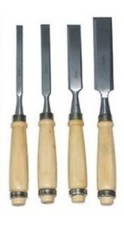 SERIE 4 SCALPELLI  legno GTG 15510 qualita set kit falegname MANICO LEGNO