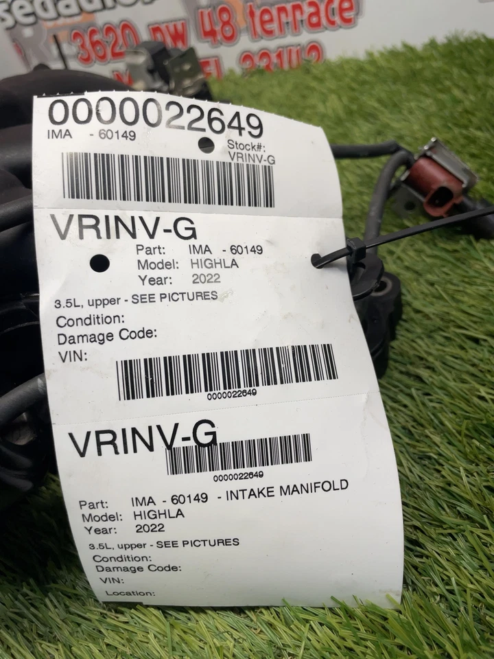 ✅ Toyota Highlander 2022 colector de admisión superior OEM Foto 4 de 4