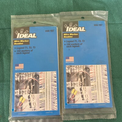 LOT OF 2 IDEAL #44-107 WIRE MARKER BOOKLET