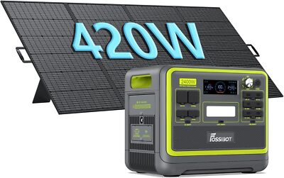 FOSSiBOT F2400 2400W Tragbare Powerstation 2048Wh Solargenerator 200W 420W Panel