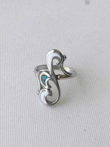 Vintage silver tone gemstone ring size 5.75