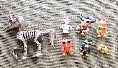 Lot Of 7 Treasure X Toy Figures Includes Skeleton Unicorn