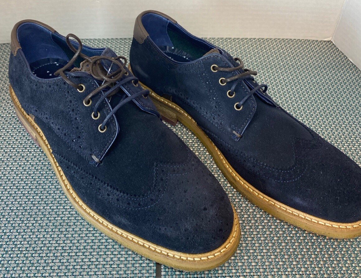 Ted Baker Mens Prycces Suede Derby DK Blue US 9 | eBay display picture 2