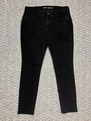 Old Navy Jeans Women's Size 10 Black Curvy Mid Rise Skinny 29in Inseam 