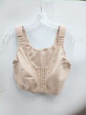 NWT Comfort Choice Women's Front Close Wireless Beige Posture Bra Size 38DDD