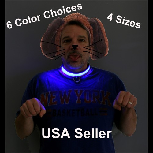 LED Dog Collar Keeps your dog safe & easy to see in the dark Water Resistant - Picture 4 of 27