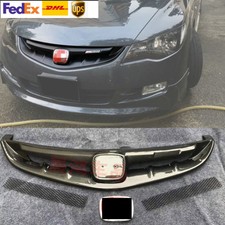 2006-2008 For Honda Civic Fd2 Mu2 Jdm Carbon Fiber Front Bumper Grille Grill