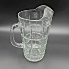 VTG Anchor Hocking Tartan Manchester Clear 50 oz. Heavy Glass Pitcher 9-1/2"