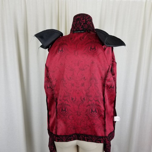 Briggs New York Floral Leaf Vines Stretch Jacket Blazer Womens S 80s Black Red - Picture 5 of 7