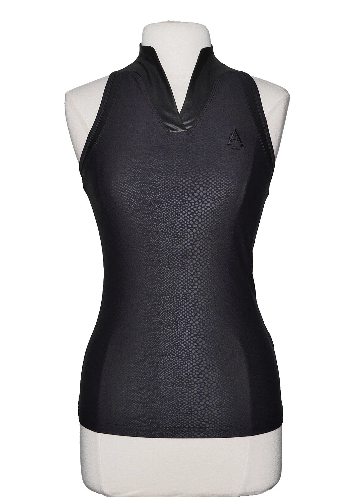 Black Leather Activewear Tops for Women