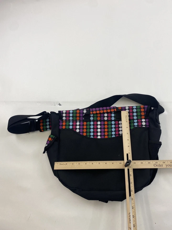 Bolso Bandolera Yak Pak Mensajero Libro Multicolor Lunares Ajustable Unisex Foto 3 de 4