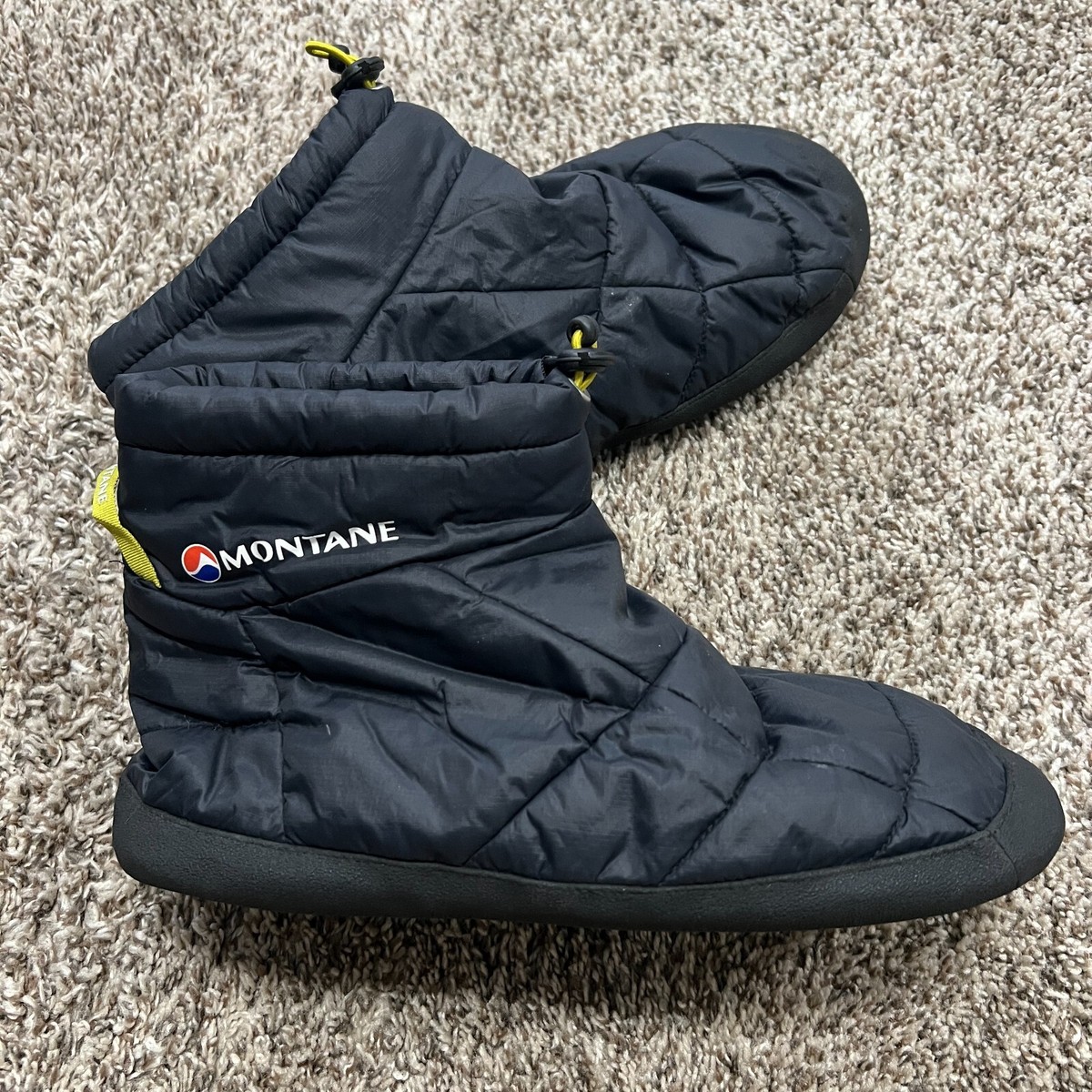 Montane Prism Primaloft Booties Size Small Black Insulated Camp Shoes Warm
