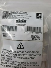 Tripp Lite Raceway Straight Connector for Cable Wiring Duct White Pack of 20