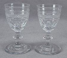 Pair of Anglo Irish Cut Diamond Bands & Panels Cordials Circa 1800-1825