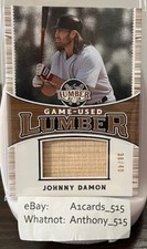 Johnny Damon - 2024 Leaf Game-Used Lumber #GUL-49 - Bronze 38/40 - Boston