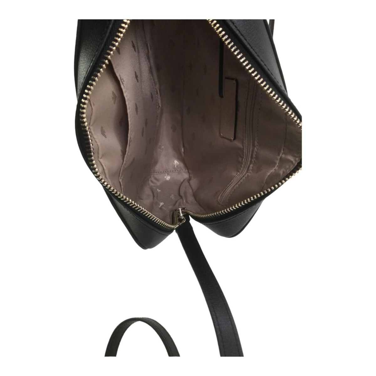 Kate Spade Black Leather Zip Small Rectangular Crossbody Bag V095