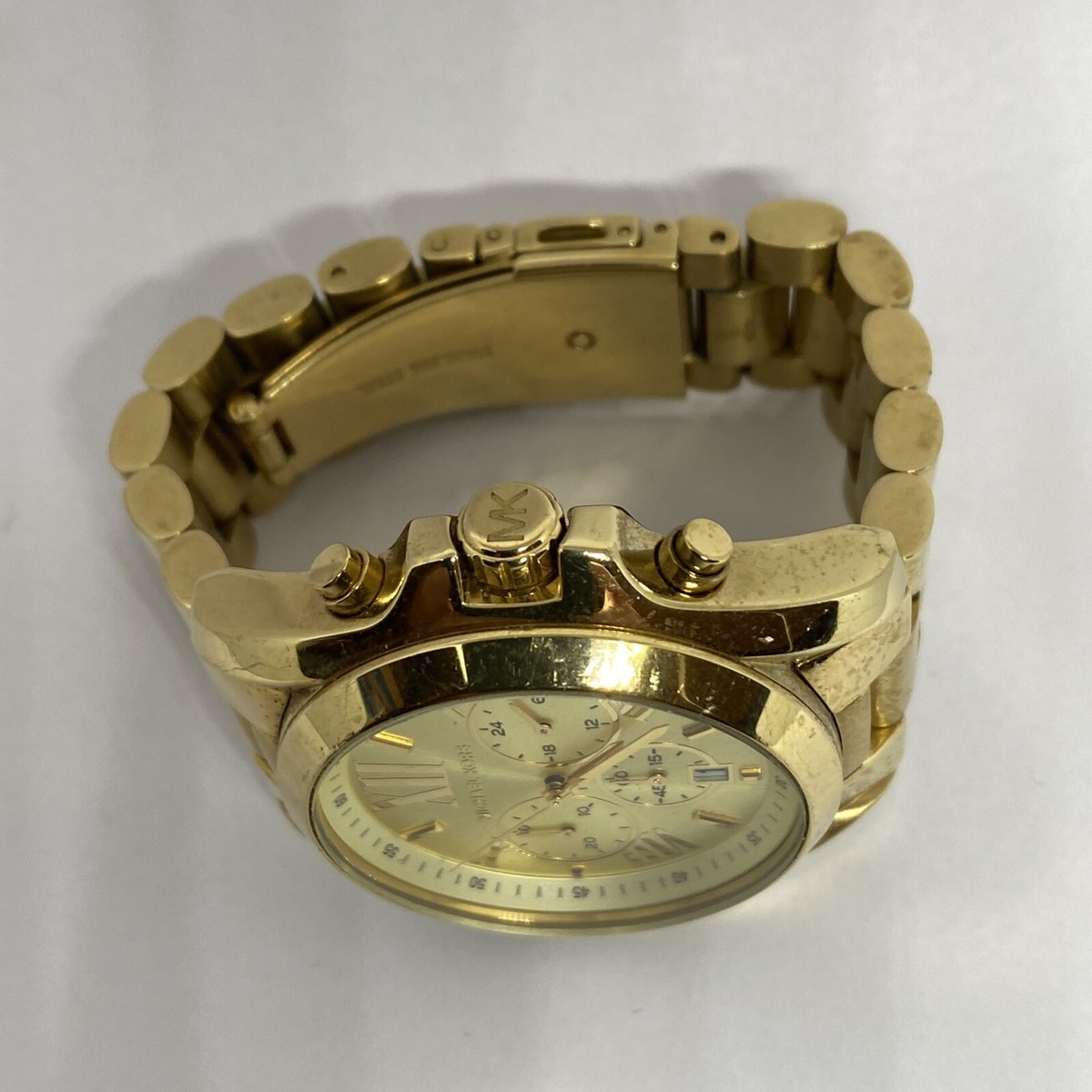 Michael Kors MK5605 Unisex Leather Analog Dial Qua Michael Kors Bradshaw Chronograph Champagne Dial Unisex  main image 2