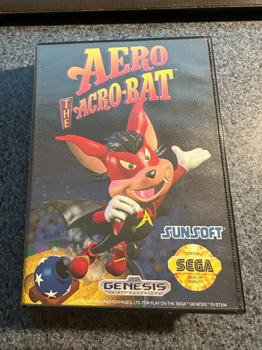 Aero the Acro-bat - Sega Genesis - Complete in Box (CIB) AcroBat - Manual in 2