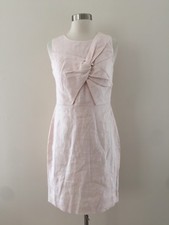 NEW JCrew Drape Knot Dress in Irish Linen Size 2 Dusty Pink G4448