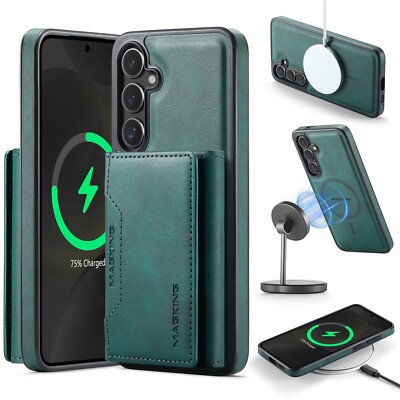 For Samsung Galaxy S25 Ultra  Removable PU Leather Card Holder Wallet Phone Case
