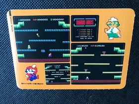 Mario Bros Famicom History Book Sealdass Sticker Japanese NINTENDO Very Rare