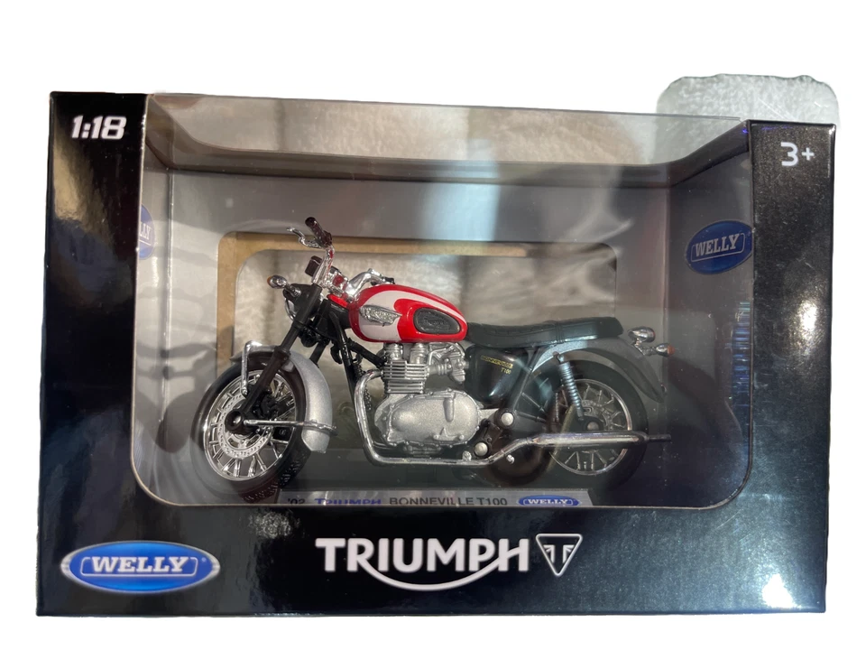 Welly 1:18 Scale Motorcycle Motorbike Die Cast Model Triumph Yamaha Norton Kawas - Image 3 of 4