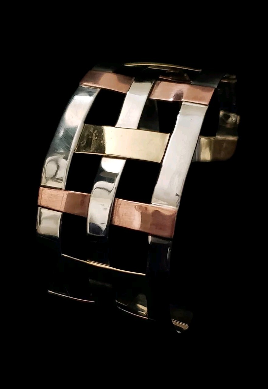 7" adj. RLM STUDIOS Solid Sterling Copper Brass W… - image 2