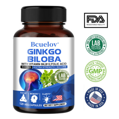 Ginkgo Biloba Improve Blood Circulation Improves Memory Brain Function 120 Pills