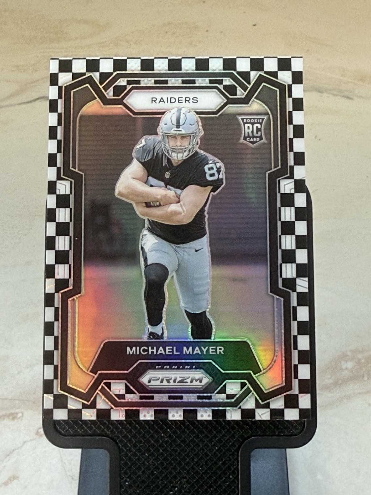 2023 Panini Prizm Prizms Black and White Checker #361 Michael Mayer - Raiders