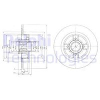 Delphi 2X Bremsscheibe Hinten Ø274 Voll FüR Renault Megane Scenic JA0/1_ 1.6