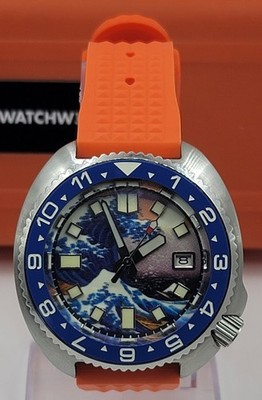 Custom Built Full Luminous Kanagawa Wave Dial Captain Willard.  US SELLER!!!!!