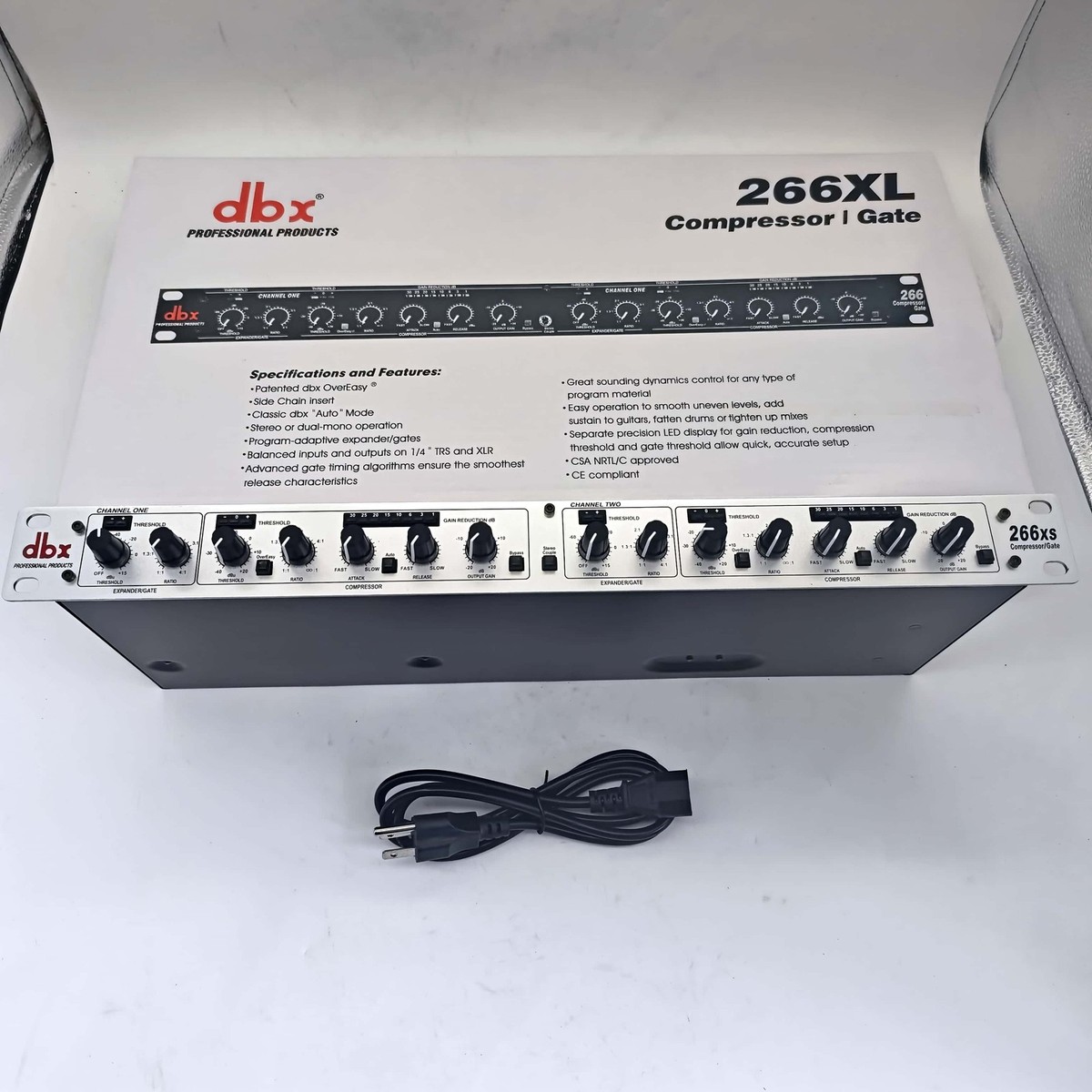 266xs dbx Dual Channel Compressor Gate Dynamics Processor w/ Side