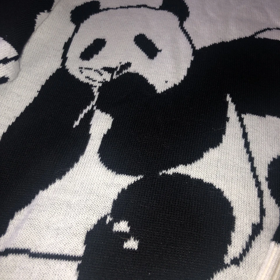 Mens Asos Black And White Panda Jumper Size Small - Image 2 of 4