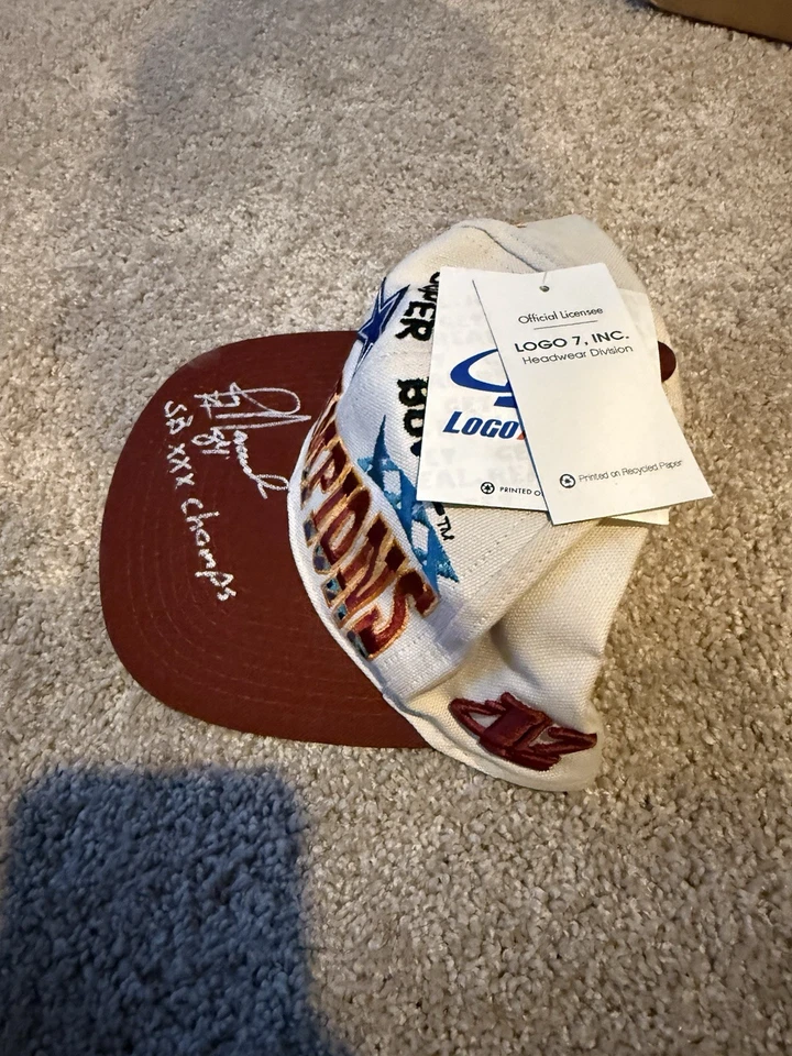 Super Bowl xxx 30 Hat Signed Jay Novacek Autograph Cap Cowboys SB XXX Champ JSA - Image 3 of 4