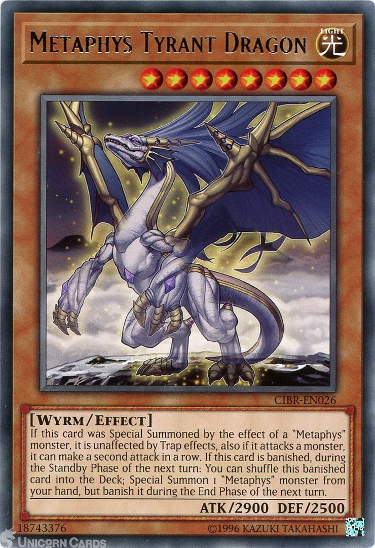 CIBR-EN026 Metaphys Tyrant Dragon Rare UNL Edition Mint YuGiOh Card