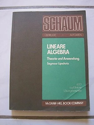 Lineare Algebra. Theorie und Anwendung. 600 Buch McGraw-Hill Book Company