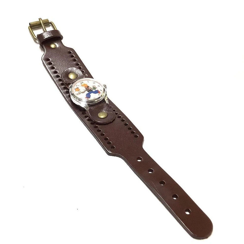 Orologio Popeye Swee'Pea Retro Uomo Carica Manuale Argento 34mm Vintage Anni ... - Immagine 4 di 4