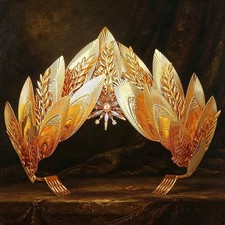 Gold Leaf Crown Headband Greek Goddess Headpiece for Women Costume