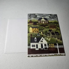 Williamsburg Primative Colonial Homes Blank Greeting Card With White  Envelope 