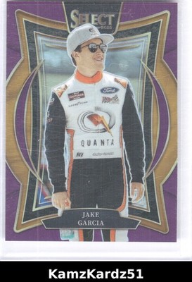 Panini 2025 Panini Select NASCAR Jake Garcia Grandstand #32 Light Blue Prizm #/1