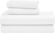 Egyptian Cotton 4 Piece Sheet Set, Luxury 1000 Thread Count, Modern Design, Sust