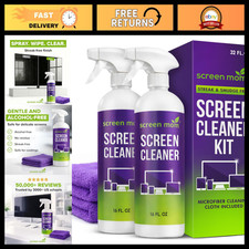 Screen Cleaner Spray 2 Pack - 16oz for TV, Laptop, Car Computer Displays