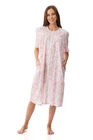 Womens Givoni Multi Floral Cotton Short Sleeve Summer Brunch Coat Bath Robe 44N